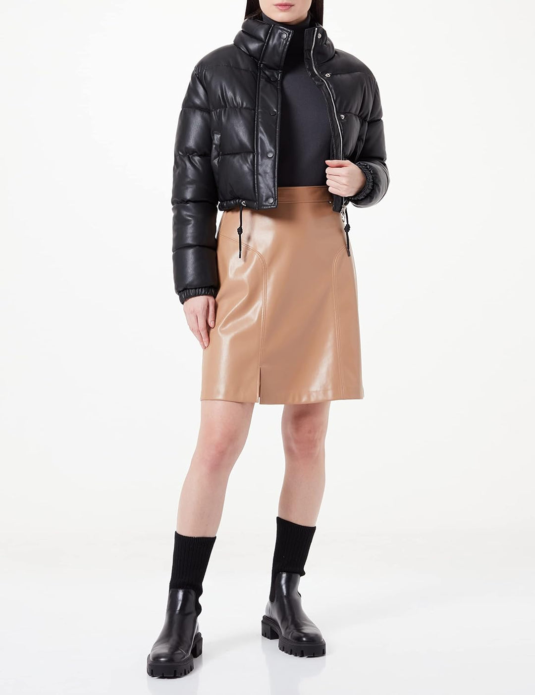 BOSS Damen Minirock C_Valega 36 Beige, 36 Beige