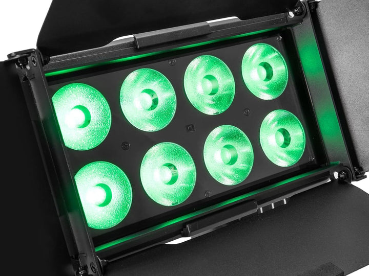 EUROLITE Multiflood IP 8x10W RGBW Wash | Flüsterleiser IP65-LED-Fluter mit RGBW-Farbmischung, Diffus