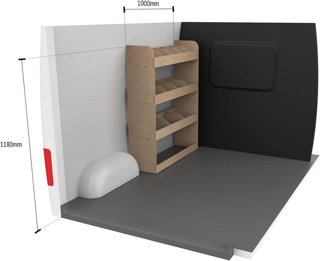 Vanify - Kompatibel mit Ford Transit Custom L1 2012+ Fahrzeugeinrichtung Fahrzeugregale, Fahrerseite