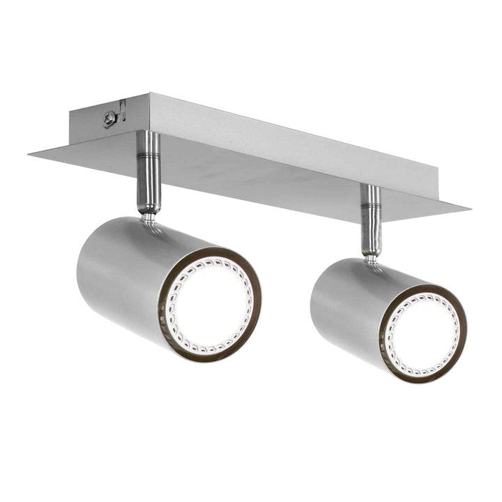 Trio Leuchten Balken in Nickel matt, Spotbalken 2-flammig, exklusiv 2xGU10, Länge: 30 cm 802400207,