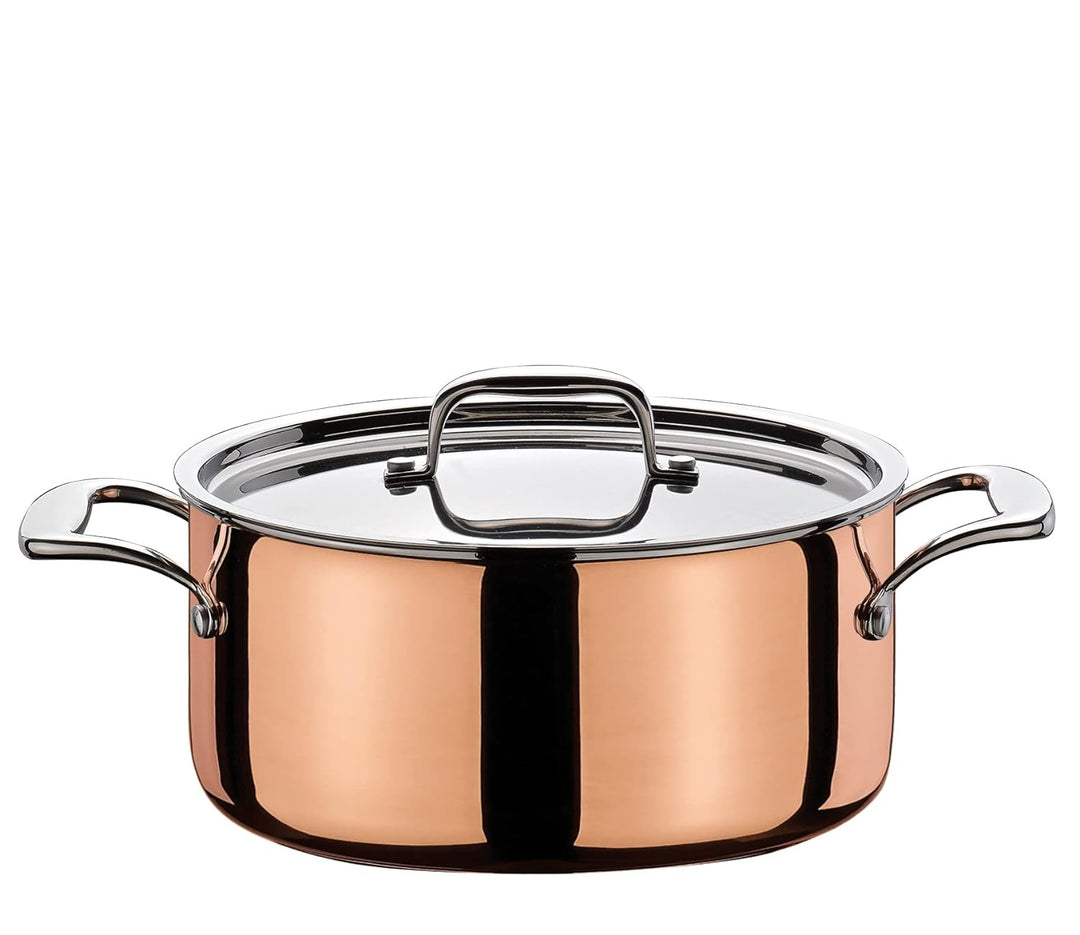 Spring CULINOX Bratentopf mit Deckel | Ø: 16cm, Höhe: 7,5 cm | 1,4 ltr | 0,5 mm Aussenschicht aus Ku