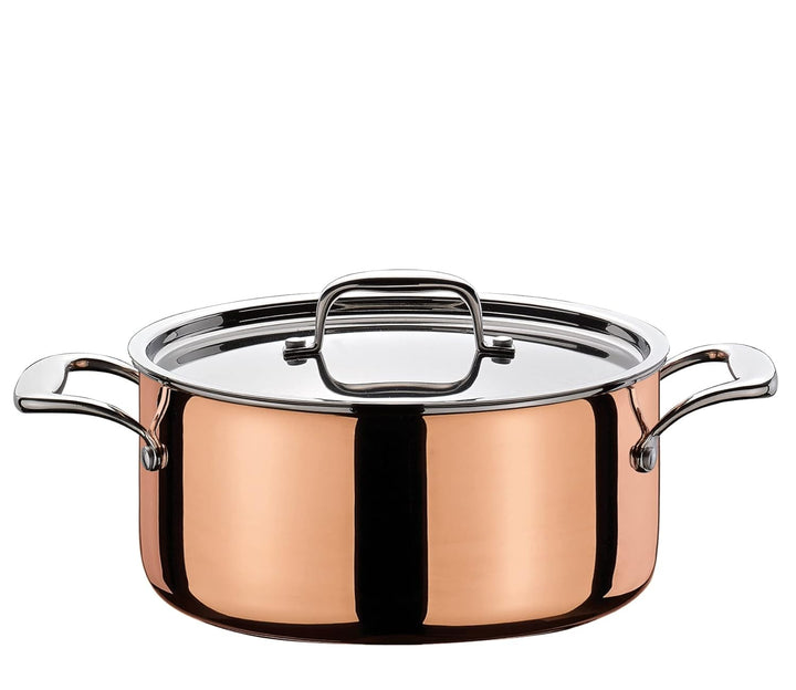 Spring CULINOX Bratentopf mit Deckel | Ø: 16cm, Höhe: 7,5 cm | 1,4 ltr | 0,5 mm Aussenschicht aus Ku