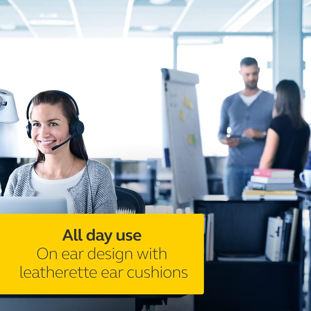 Jabra Evolve 30 UC Stereo Headset – Unified Communications Headphones for VoIP Softphone with Passiv