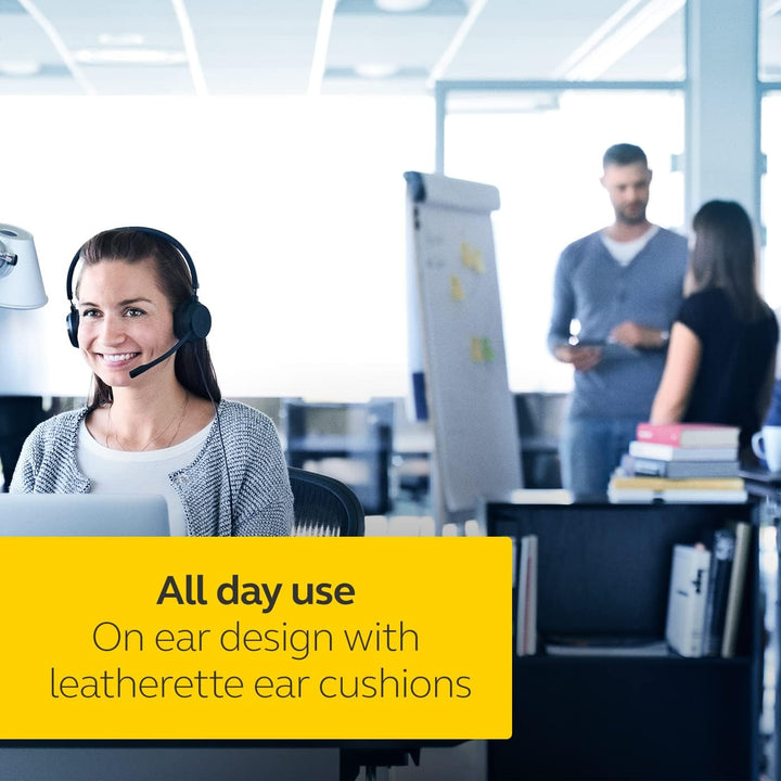 Jabra Evolve 30 UC Stereo Headset – Unified Communications Headphones for VoIP Softphone with Passiv