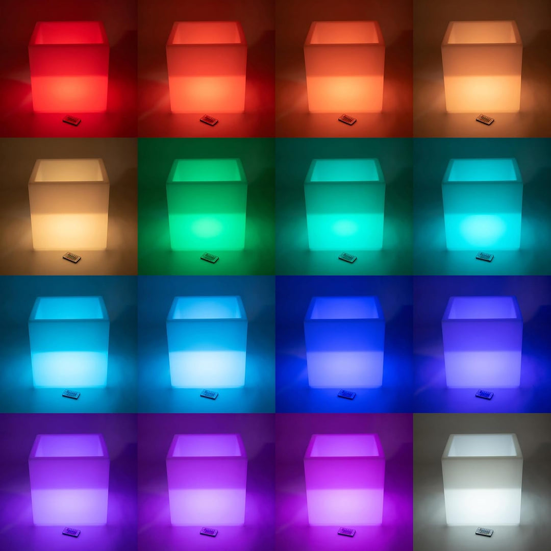 TickiT Sensorischer Stimmungs-Spielwürfel, LED Farbwechsel-Lichttisch, Spiel- und Entdeckerwürfel, A