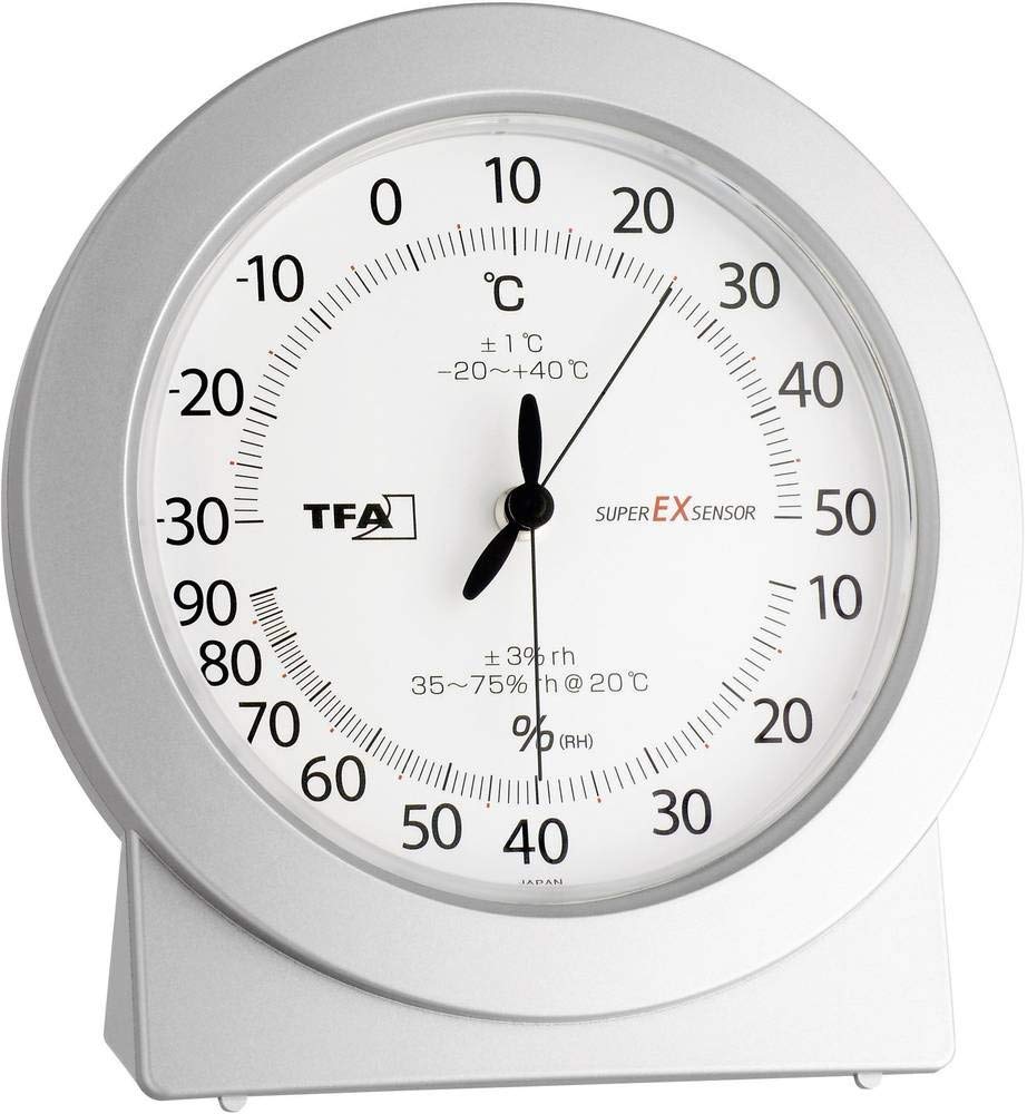 TFA Dostmann 45.202 Analoges Präzisions-Thermo-Hygrometer, zur Kontrolle von Temperatur und Luftfeuc