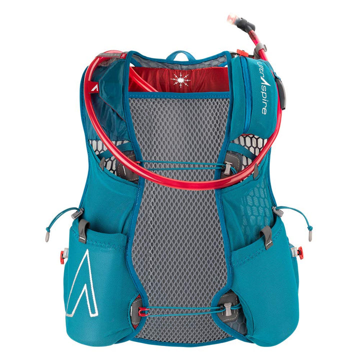Ultraspire Zygos Trinkrucksack 4.0, 2 l, BPA- und PVC-freies Reservoir mit Mag-Clip Smaragdblau 4.0