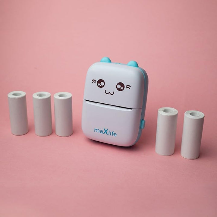 Maxlife Mini Drucker MXTP-100, Taschendrucker, Handy Fotodrucker, Tragbarer Mini Fotodrucker, Mobile