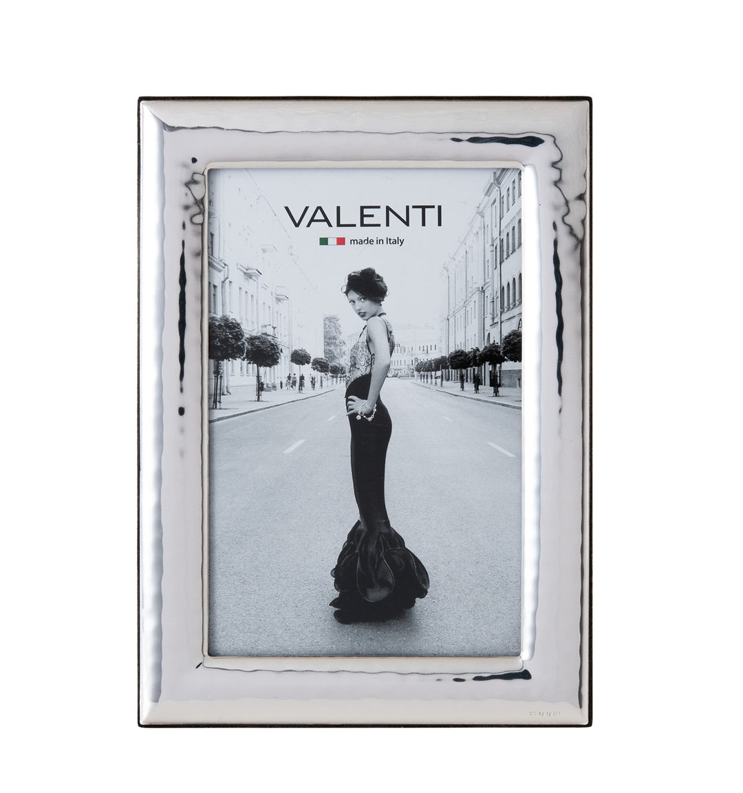 Valenti&Co. - Bilderrahmen - Silber in gehämmerter Optik - glänzend Hochzeit, zum Geburtstag von Fre