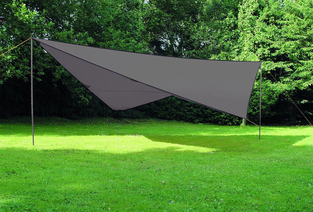 High Peak Sonnensegel Tarp 2, 400x400 cm, Sonnenschutz, Wetterschutz Tarp , Universal Camping Plane,