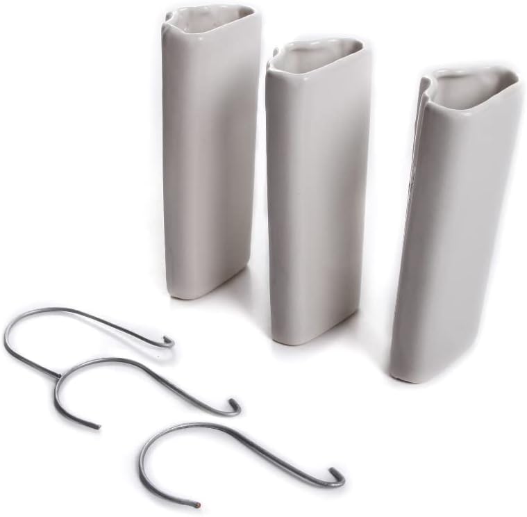 rg-vertrieb Keramik Verdampfer Verdunster für Rippenheizkörper Wasserdunster 0, 35L Weiss (3 Stück),