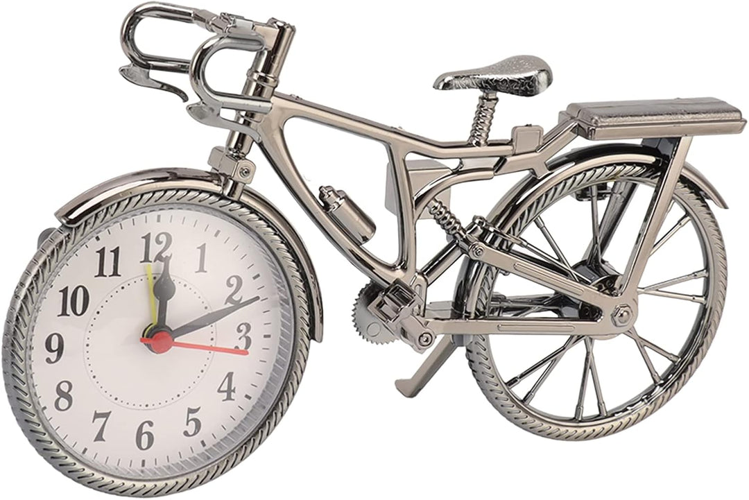 JTLB Fahrrad-Schreibtischuhr – Klassische Vintage Retro altmodische dekorative Metall-Antik-Fahrrad-