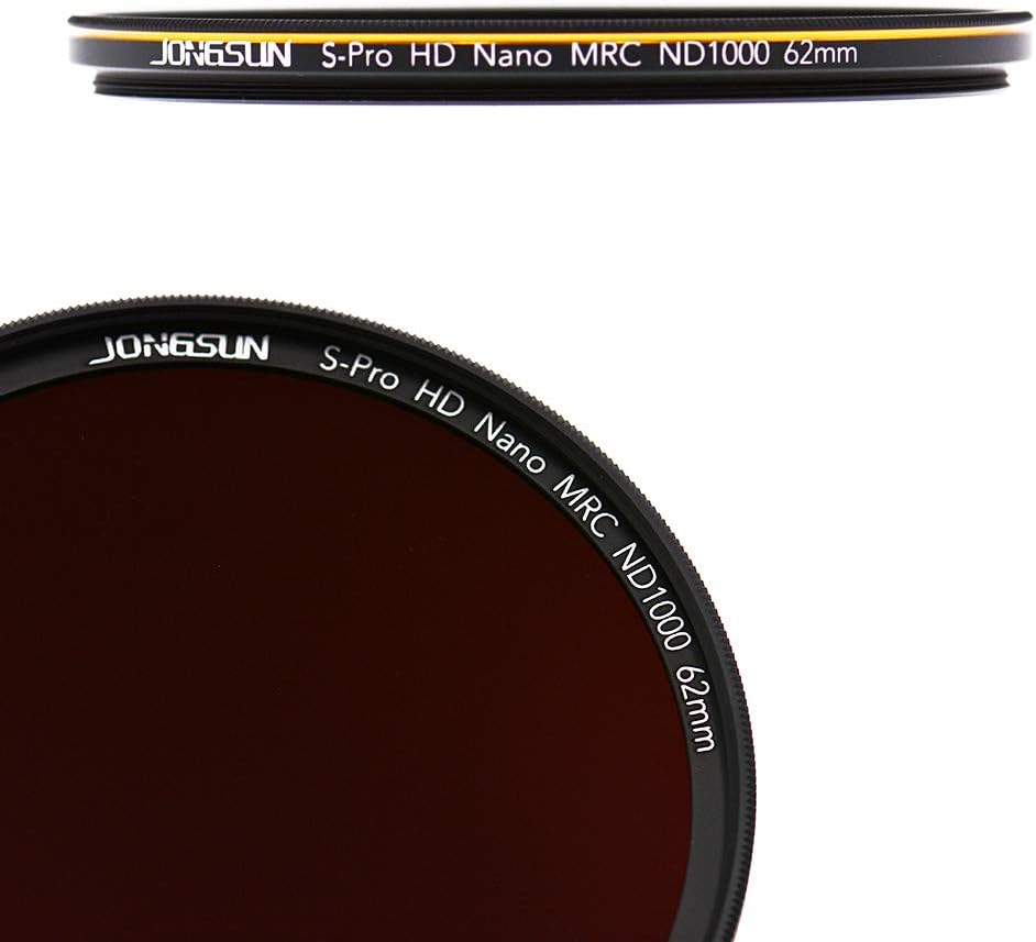 JONGSUN ND1000 62mm ND Filter, S-PRO HD Neutraldichtefilter 18-Schichten Mehrfachbeschichtung, Optis