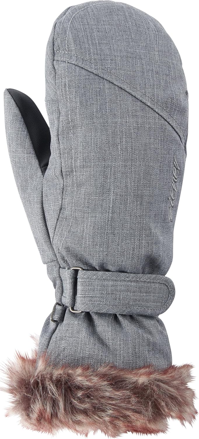 Ziener Damen KEM Mitten Lady Glove Ski-Handschuhe/Wintersport | Warm, Atmungsaktiv 7.5 grey melange,