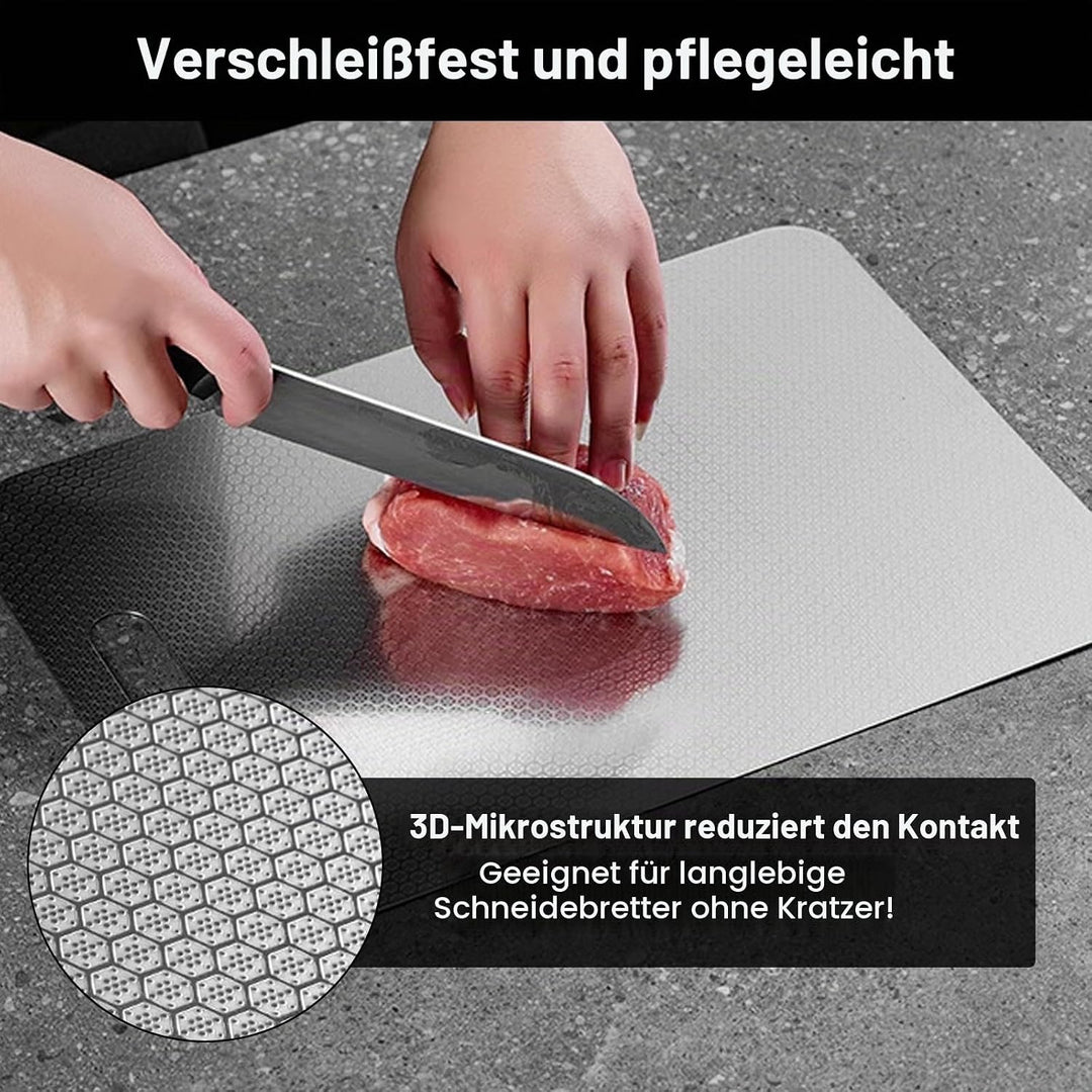 Titan Schneidebrett, S316 Schneidebrett Edelstahl, BPA-freies Doppelseitiges Lebensmittel Titanium C