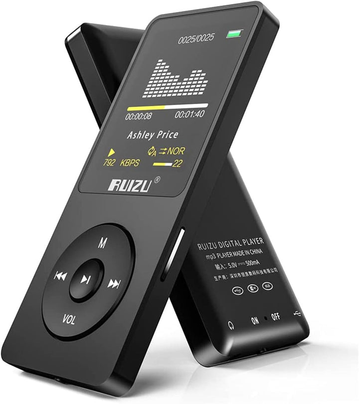 MP3 Player mit Bluetooth 5.0, RUIZU 8GB Musikplayer für Kinder, Digitaler Audioplayer, FM-Radio, Spr