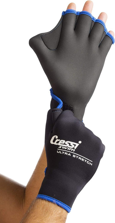 Cressi Unisex Erwachsene Swim Gloves Schwimmhandschuhe L Blau, L Blau