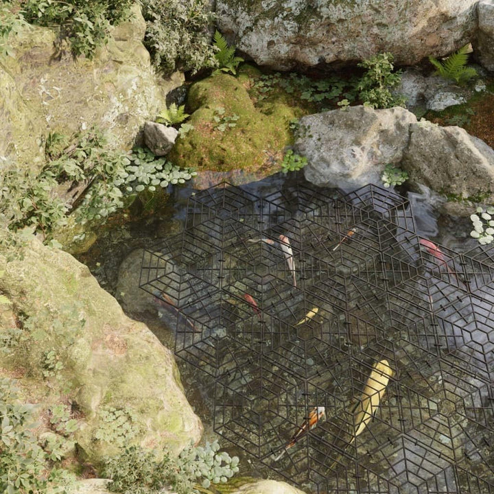 vidaXL 40x Teichgitter Schutznetz Fischschutz Teichschutz Teichnetz Teichabdeckung Katzenschutz Reih