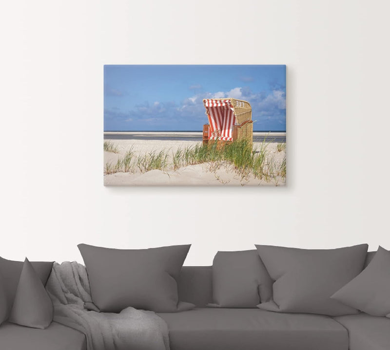 ARTland Leinwandbilder Wandbild Bild auf Leinwand 60x40 cm Wanddeko Maritime Deko Sommer Meer Nordse