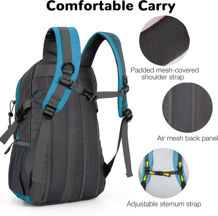 25L Wandernrucksack Damen Herren, Outdoor Rucksäcke Tagesrucksäcke, Wasserdichter Reiserucksack für