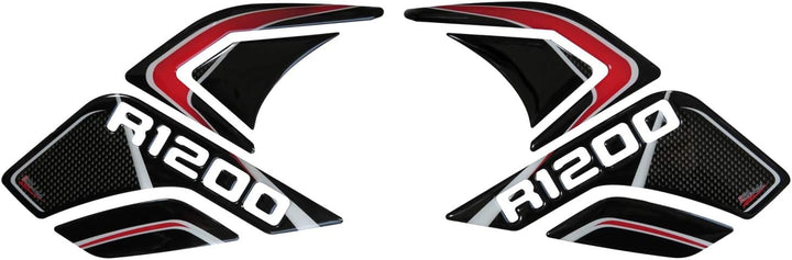 BIKE-label Seitentank Pad Carbon Stripes Red kompatibel für BMW R 1200 GS 800283