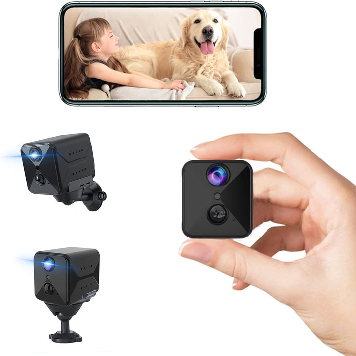 javiscam Mini Kamera, Full HD Überwachungskamera, Kamera Überwachung Innen, Mini Kamera Live Übertra
