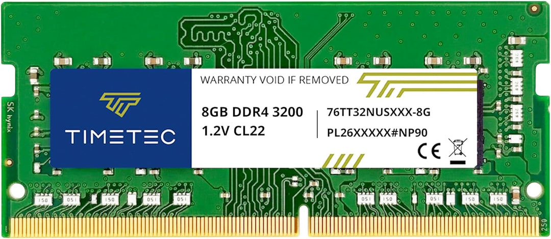 Timetec 8 GB DDR4 3200 MHz PC4-25600 Nicht-ECC ungepuffert 1,2 V CL22 1Rx8 Single Rank 260 Pin SODIM