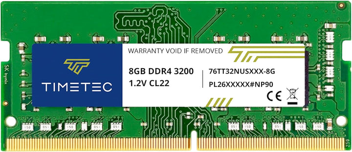 Timetec 8 GB DDR4 3200 MHz PC4-25600 Nicht-ECC ungepuffert 1,2 V CL22 1Rx8 Single Rank 260 Pin SODIM
