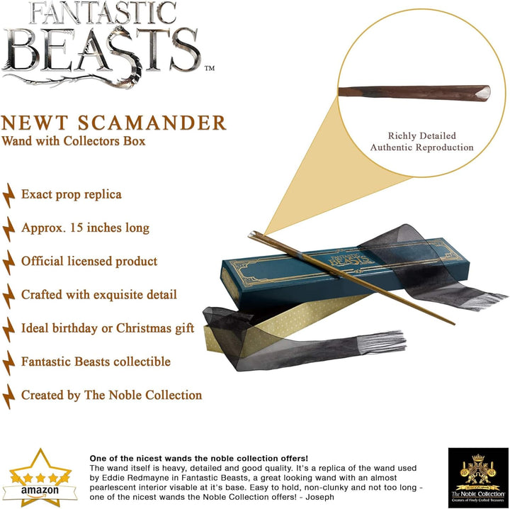 The Noble Collection Noble Collection The NN5622 Der Zauberstab des Newt Scamander mit Collector's B