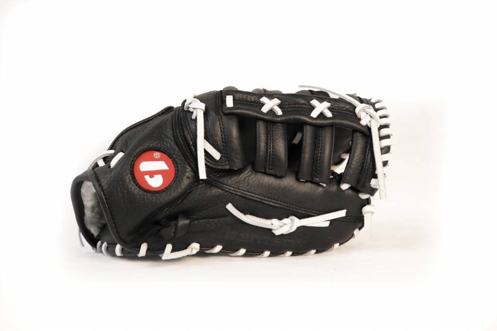BARNETT GL-301 Baseball Handschuh Erster Base (First Base) Erwachsene, Echtleder, Wettkampf, Schwarz