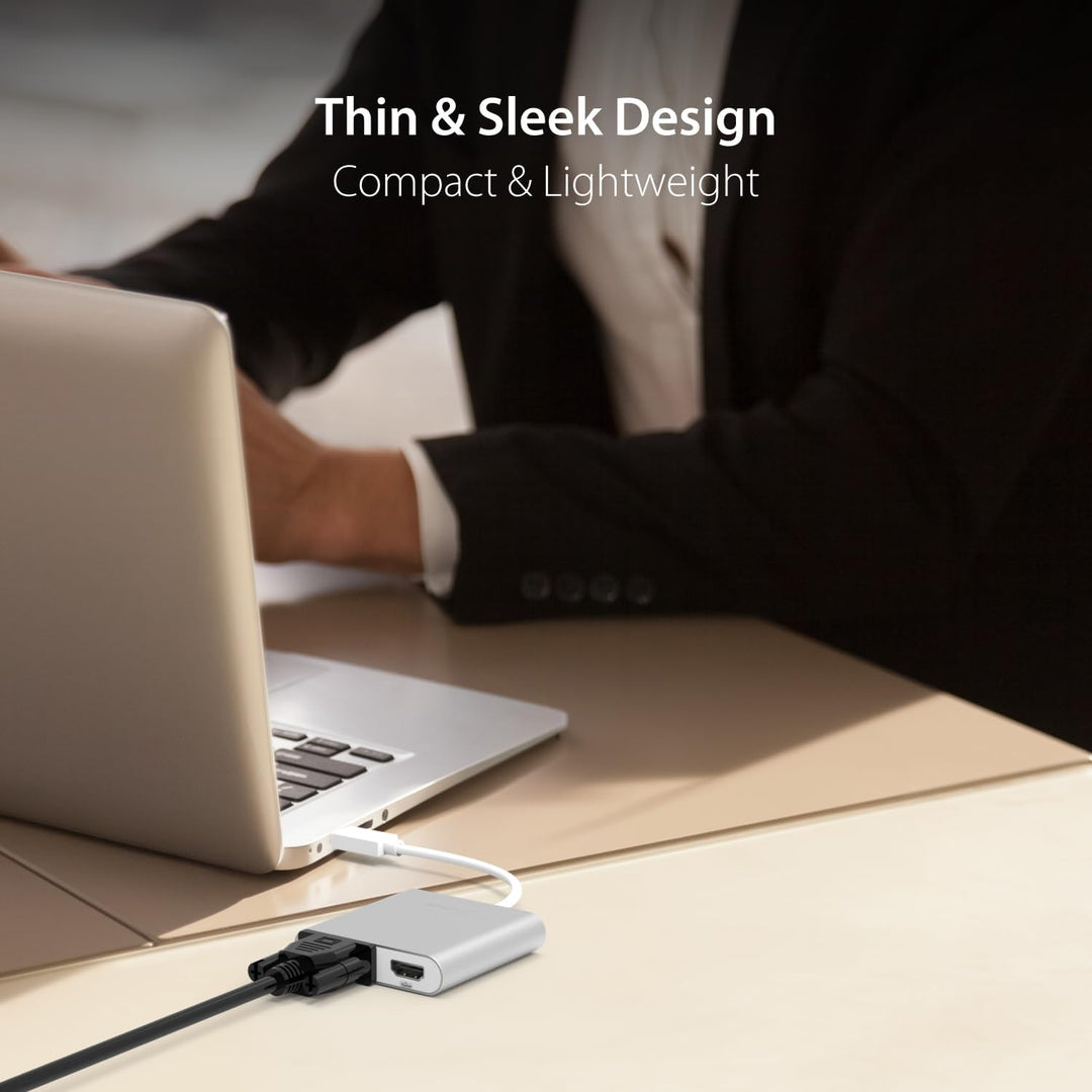 j5create USB 3.0 zu VGA & HDMI Multi-Monitor Adapter - Kompatibel mit Microsoft Windows (32-Bit oder