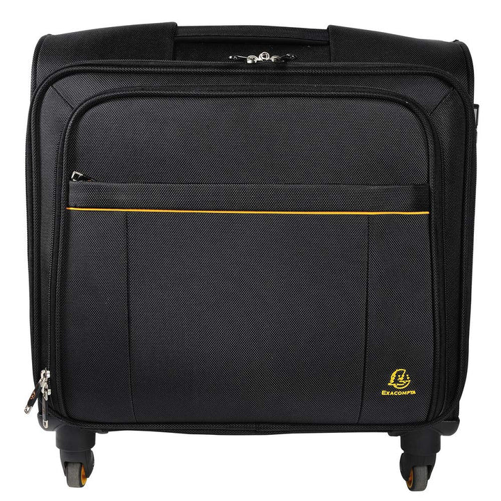 Exacompta 18834E Premium Notebook-Trolley Exactive mit 15,6’’ Laptopfach und ausziehbarem Trolleygri