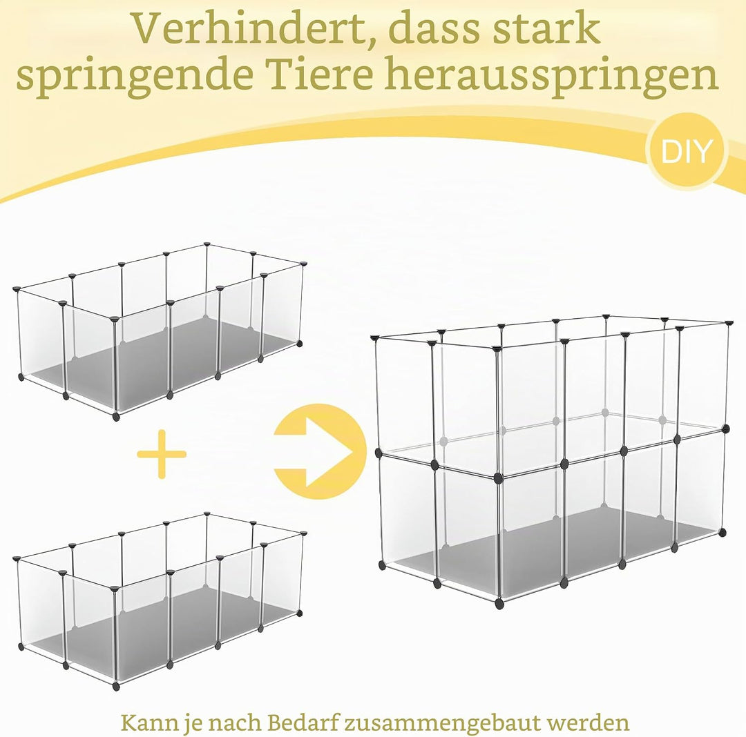 YRHome Freigehege Gittergehege für Kaninchen Hasen Meerschweinchen Gehege Freilauf Hamster Welpengeh