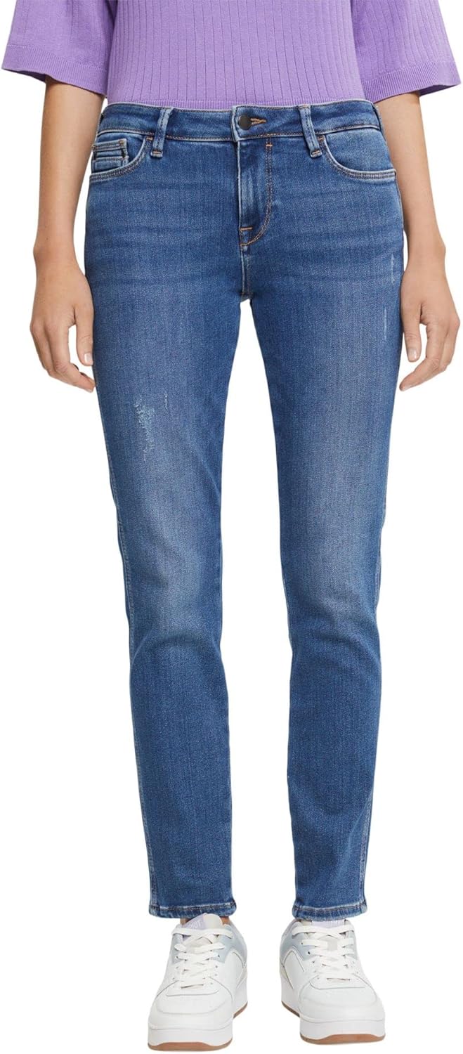 ESPRIT Damen Jeans 25W / 32L 901/Blue Dark Wash, 25W / 32L 901/Blue Dark Wash