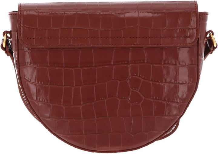Coccinelle Beat Croco Shiny Soft Crossover Bag Cinnamon