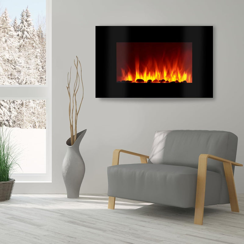 Heidenfeld Elektrokamin HF-WK100 - 𝟯 𝐉𝐀𝐇𝐑𝐄 𝐆𝐀𝐑𝐀𝐍𝐓𝐈𝐄 - 2000 Watt - Fernbedienung - Thermostat - Kipps