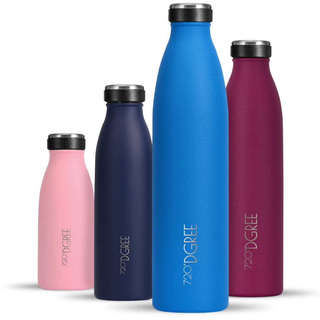 720°DGREE Edelstahl Trinkflasche “milkyBottle” - 750ml - BPA-Frei, Auslaufsicher, Kohlensäure geeign
