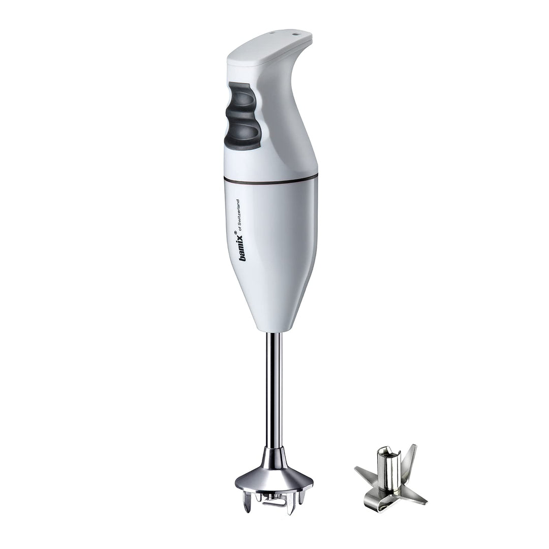 bamix Stabmixer Set EO140 CLASSIC inkl. Multifunktionsmesser aus Edelstahl, 140 Watt, 2-Stufen, Made
