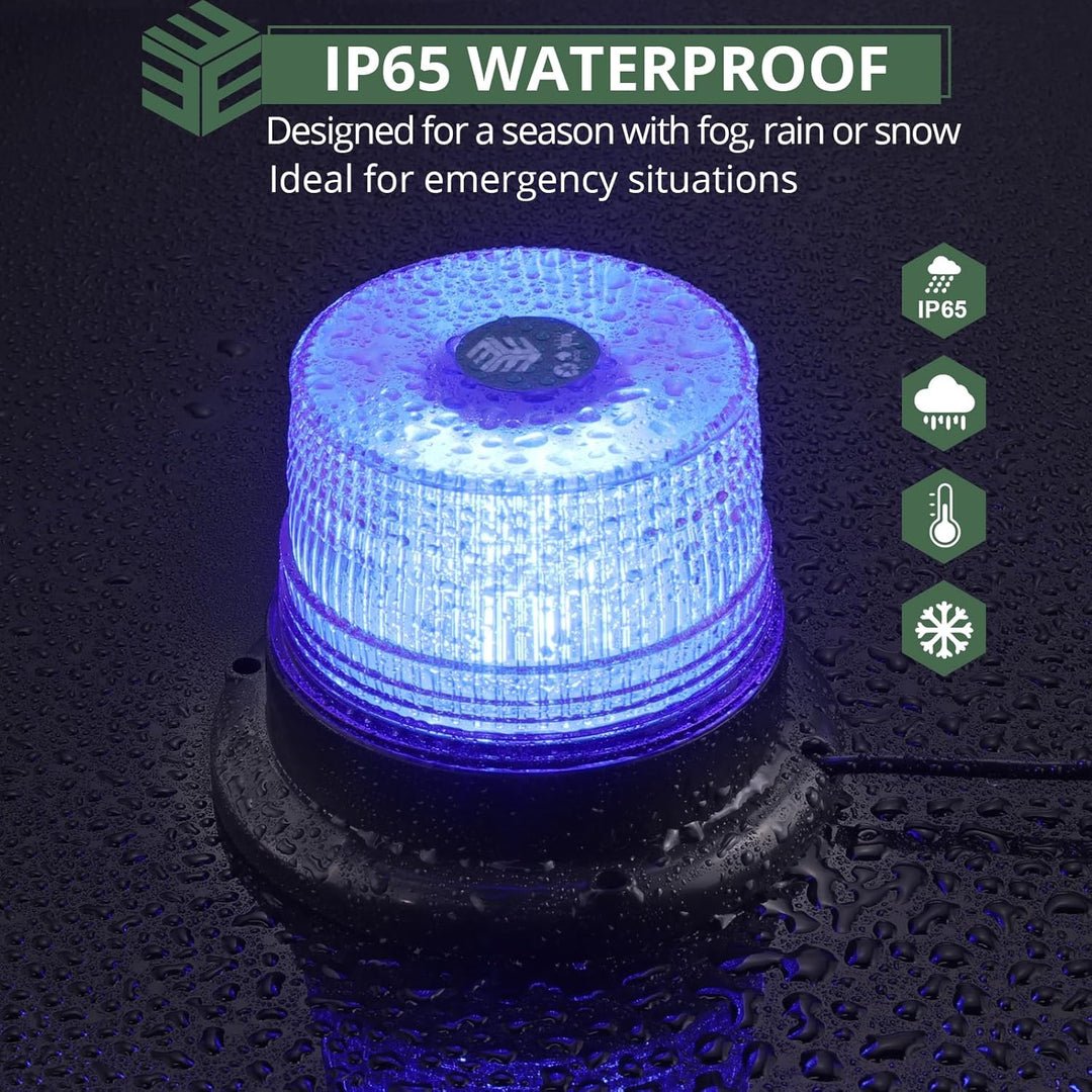 EYPINS 40 LED Rundumleuchte, 40W Auto Warnleuchte, Rundumleuchte Blau, Magnet Warnlicht Blinkleuchte