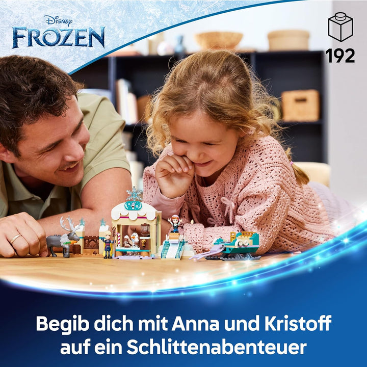 LEGO ǀ Disney Frozen Annas Schlittenabenteuer, Bauspielzeug und Fantasy Spielset, Schokoladenstand m