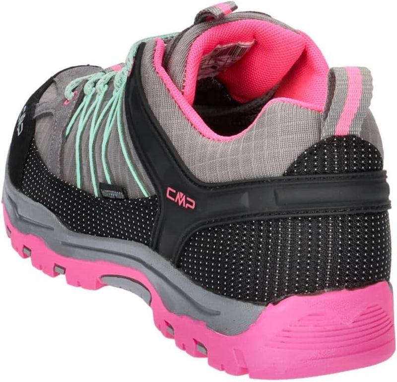 CMP Unisex Kinder Rigel Low Shoe Wp Trekking-& Wanderhalbschuhe 41 EU Cemento Pink Fluo, 41 EU Cemen