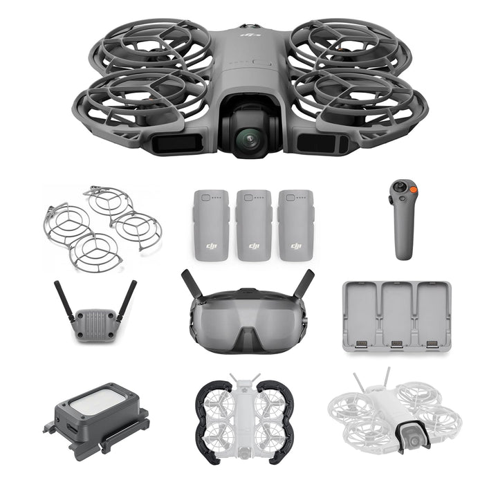 DJI Neo 2 Motion Fly More Combo mit RC Motion 3 und Goggles N3 und Vielseitiges Zubehör, Stabile Übe