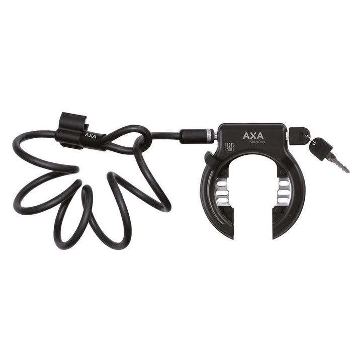 Axa Unisex – Erwachsene Solid Plus FahrradSchloss, schwarz, One-Size