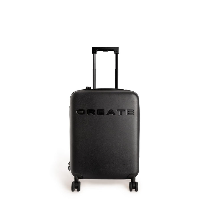 CREATE / Luggage Studio FALTBAR/Faltbarer Polykarbonat-Hartschalenkoffer Schwarz / 37,5x24x54cm / TS