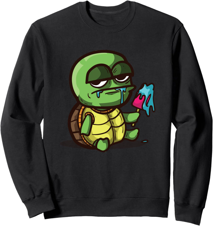 Kawaii Schildkröte und Eis Geschenk Vaporwave Sweatshirt