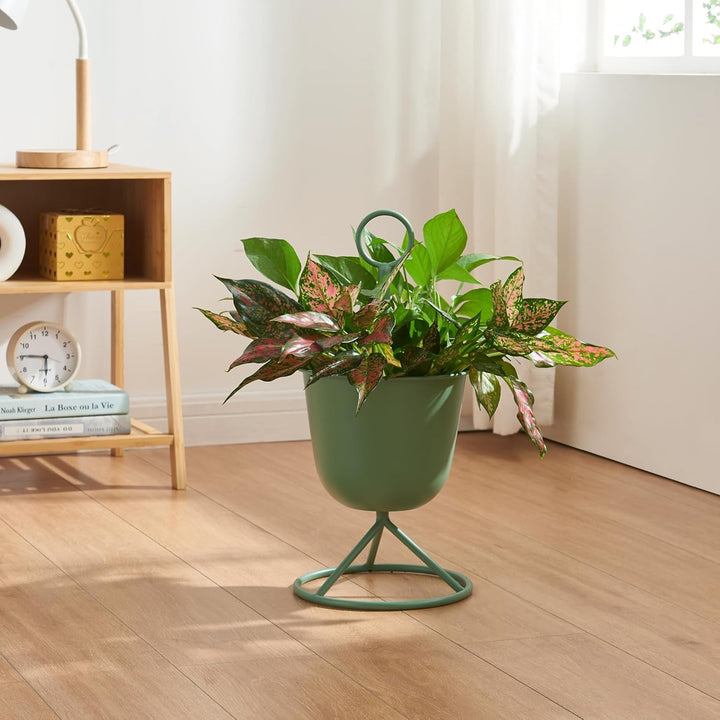 [en.casa] Blumenständer Alphen Blumentopfständer mit 1 Pflanztopf Blumentopfregal Pflanzenständer Bl