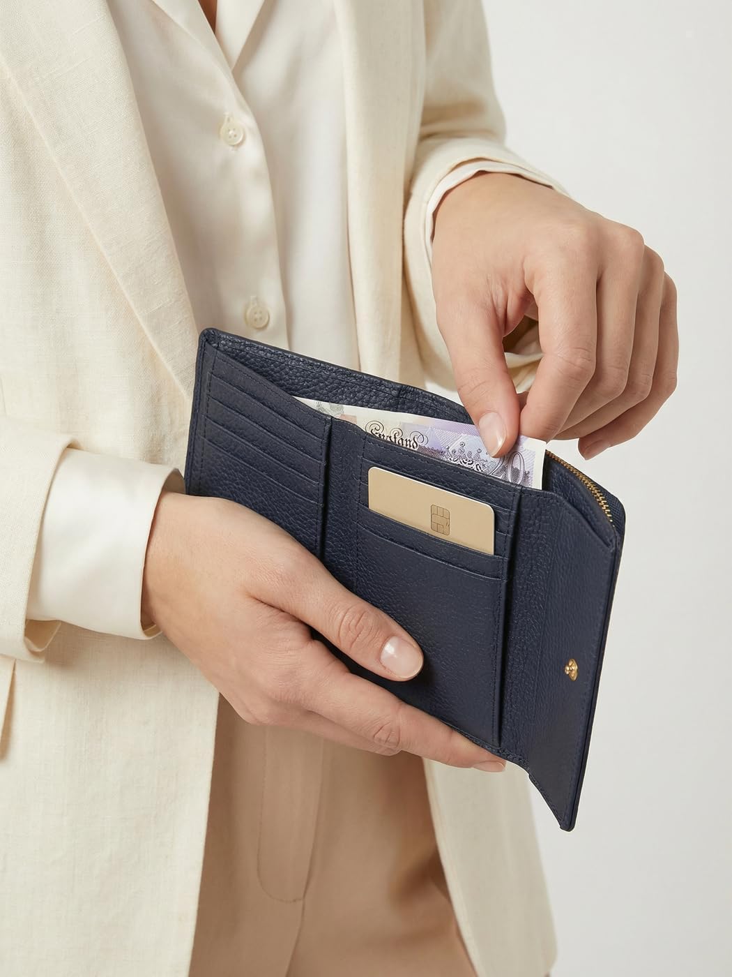 Lazarotti Bologna XL Leder Damen-Geldbörse | grosses Reissverschlussfach, 15 Kartenfächer, RFID-Schu