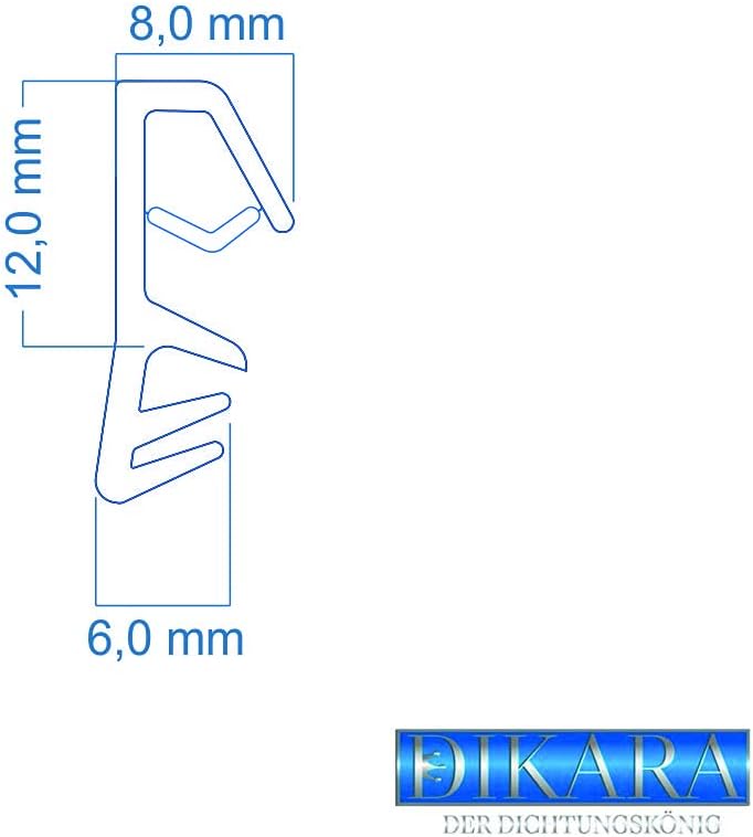 Fensterdichtung gegen Zugluft, Lärm, Staub, spart Heizkosten, Dichtung, 5mm Nutbreite 12mm Falz hoch
