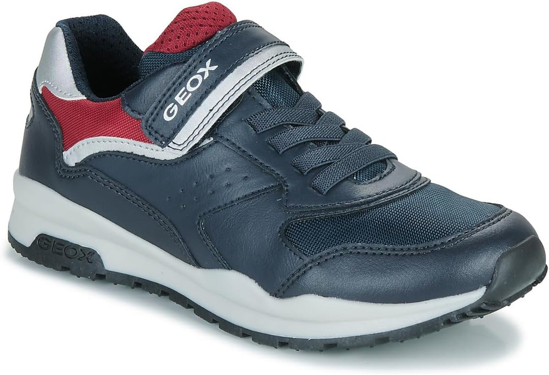 Geox Jungen J Pavel A Sneaker 28 EU Navy Dk Red, 28 EU Navy Dk Red