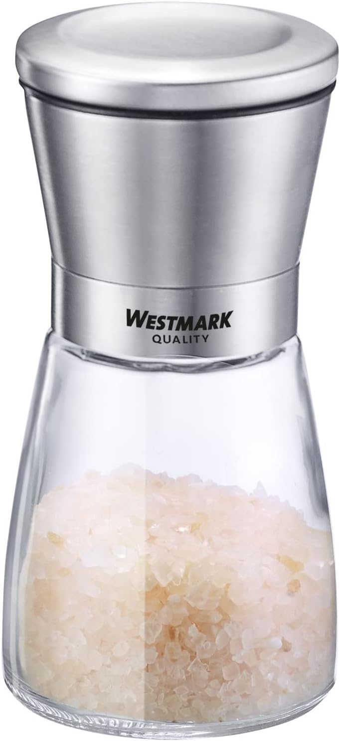Westmark Gewürzmühle, Mit Keramikmahlwerk, Glas/Keramik/Rostfreier Edelstahl, Edelstahl, Transparent